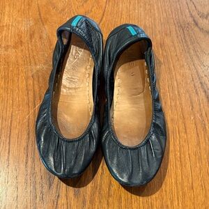 Tieks Black Leather Ballet Flats